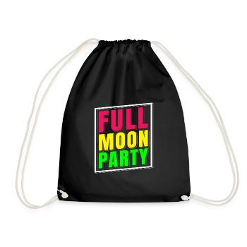 Full Moon Party Gruppen T-Shirt Thailand - Turnbeutel - Schwarz - Vorne
