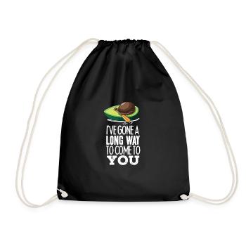 Drôle d'avocat conduisant un fruit de bateau de pêche - Sac de sport léger - noir - Devant
