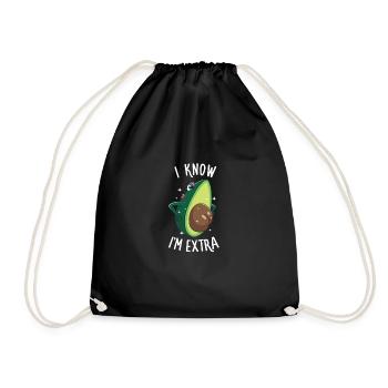 Avocat drôle, je suis extra graine mignon fruits voyants - Sac de sport léger - noir - Devant