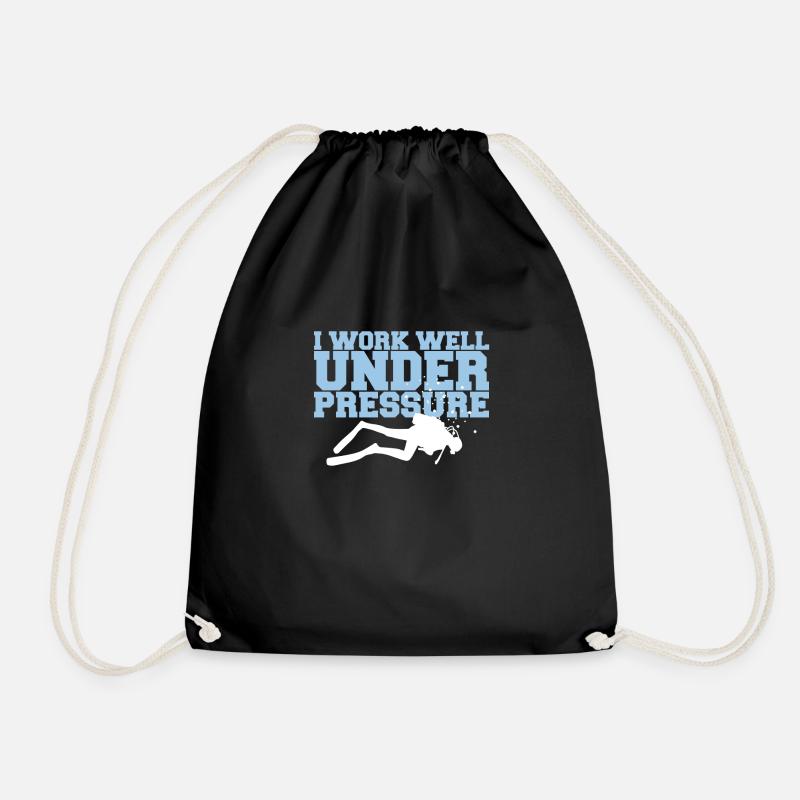 I Work Well Under Pressure Taucher Scuba Diver - Turnbeutel - Schwarz