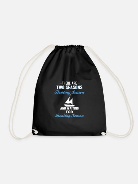 BOATING: Boating Season - Drawstring Bag - black