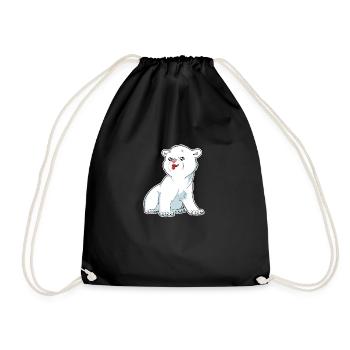 | chemise Polar Bear Neige Froid Hiver Ours Animal - Sac de sport léger - noir - Devant