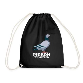 Pigeon Whisperer Gift Pigeons Whisperer - Drawstring Bag - black - Front