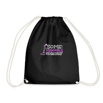 AMPUTEE: Assembly Required - Drawstring Bag - black - Front