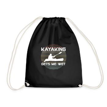 Cadeau de t-shirt mouillé de Gest Me de kayak - Sac de sport léger - noir - Devant