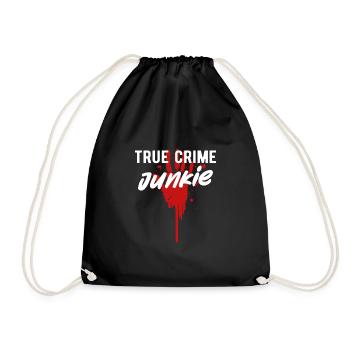 TRUE CRIME: True Crime Junkie - Turnbeutel - Schwarz - Vorne