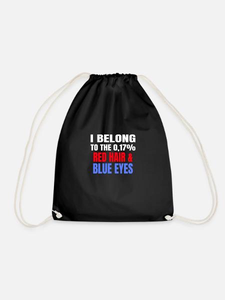 Redhead Ginger : I Am The 0.17 Percent - Drawstring Bag - black