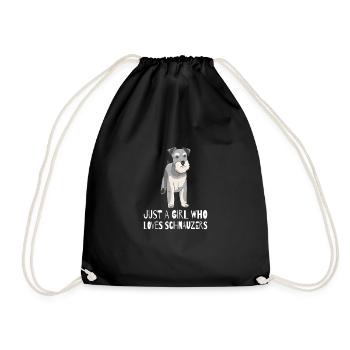 DOG / SCHNAUZER Juste une fille Qui aime les moustiques - Sac de sport léger - noir - Devant