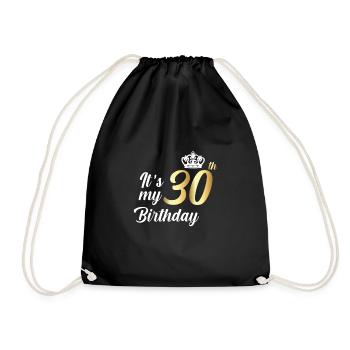 It´s My 30th Birthday 30. Geburtstag 1991 - Turnbeutel - Schwarz - Vorne