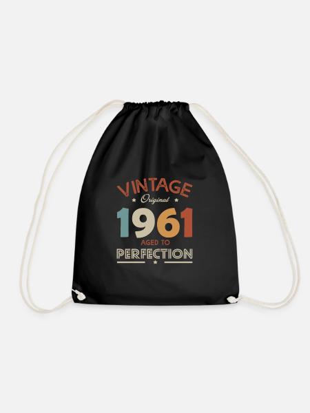 61 ans vintage 1961 cadeau humour 61e anniversaire - Sac de sport léger - noir