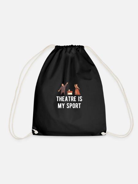 Theatre is my Sport theatre T-Shirt Theater Gift - Turnbeutel - Schwarz