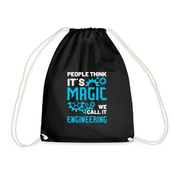 Engineering Engineer Engineer Major Student Gift - Drawstring Bag - black - Front