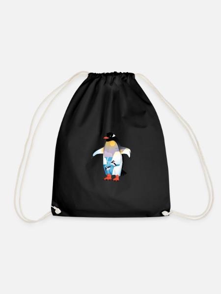Pinguin Penguin Gift - Turnbeutel - Schwarz