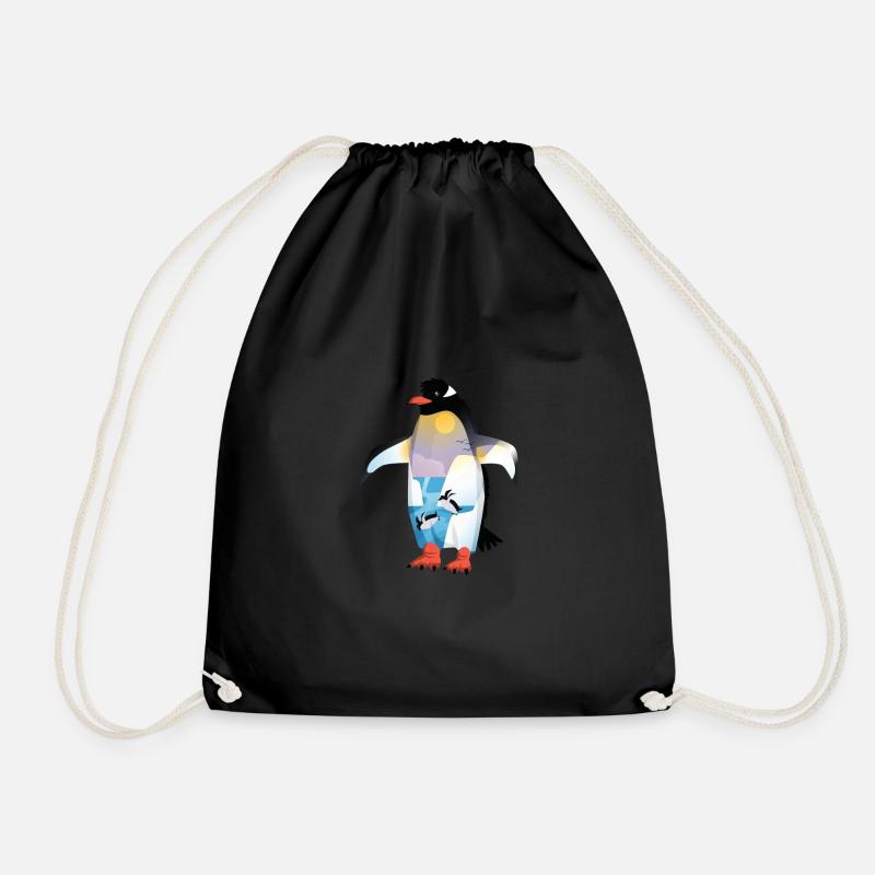 Pinguin Penguin Gift - Turnbeutel - Schwarz