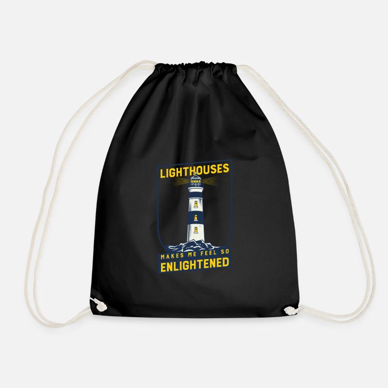 Lighthouse Seaside Nautical Lighthouses - Turnbeutel - Schwarz