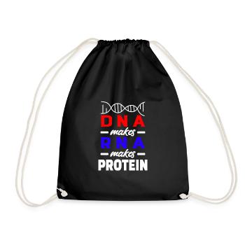 Biology Student Teacher Gift DNA Makes RNA - Turnbeutel - Schwarz - Vorne