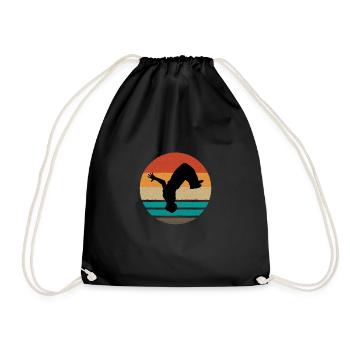 GYMNASTICS TUMBLER : Backflip - Drawstring Bag - black - Front