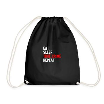 TRUE CRIME: eat,sleep,true crime,repeat - Sac de sport léger - noir - Devant