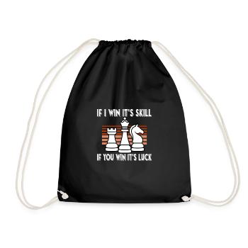CHESS PLAYER CHESSBOARD CHESS GAME BOARD GAME GIFT - Sac de sport léger - noir - Devant