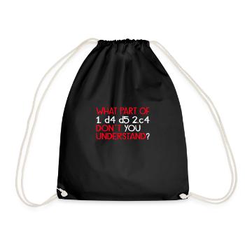 CHESS PLAYER CHESSBOARD CHESS GAME BOARD GAME GIFT - Sac de sport léger - noir - Devant