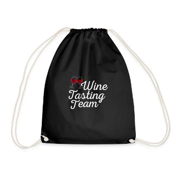 Wine Tasting Team Red Wine Gift Shirt - Drawstring Bag - black - Front