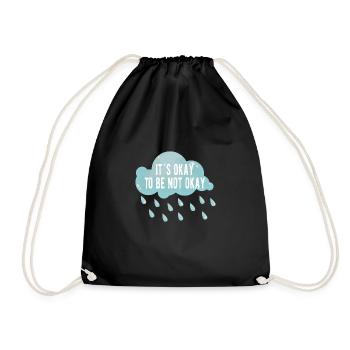 MENTAL HEALTH AWARENESS it´s okay to be not okay - Drawstring Bag - black - Front