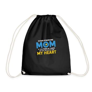 Down Syndrome Down Syndrome Awareness Gift Idea - Drawstring Bag - black - Front
