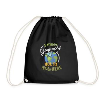 Geography Earth Science Geography Teacher Ecology - Drawstring Bag - black - Front