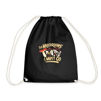 Champignons champignons champignons champignons panier champignon automne - Sac de sport léger - noir - Devant