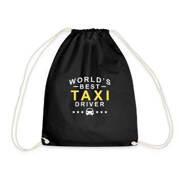World´s Best Taxi Driver Taxifahrer - Turnbeutel - Schwarz - Vorne