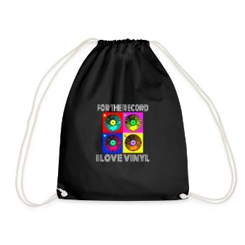 Vinyle Records LP Collector Record Lover Gift - Sac de sport léger - noir - Devant