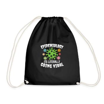 Mikrobiologe Mikrobiologie Labor Biologie Geschenk - Turnbeutel - Schwarz - Vorne