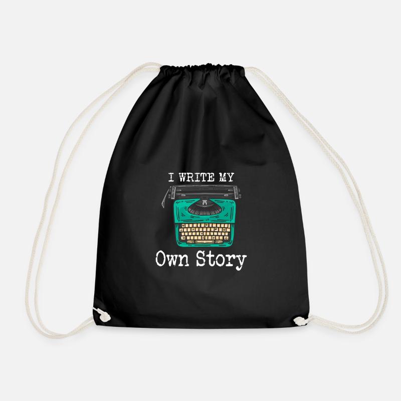 Typewriter Writing Writer I Write My Own Story - Turnbeutel - Schwarz