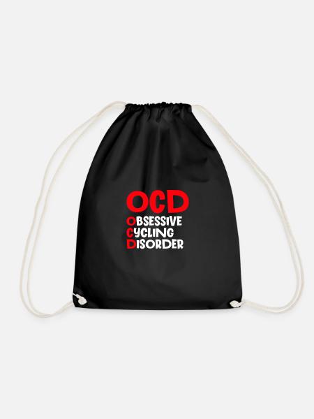 CYCLING BIKE BIKING GIFT Cycling Disorder - Drawstring Bag - black