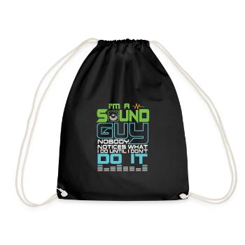Audio Engineer Sound Guy Sound Engineering Gift - Drawstring Bag - black - Front