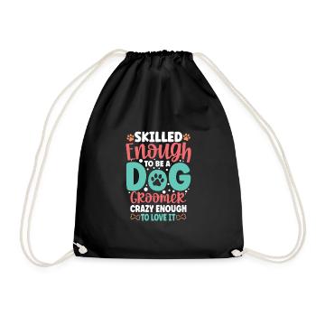 Chien Toilettage Chien Chiot Chien Toilettage Chien Sitter - Sac de sport léger - noir - Devant