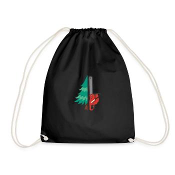 Tronçonneuse Cadeau Tronçonneuse Forêt Arbre - Sac de sport léger - noir - Devant