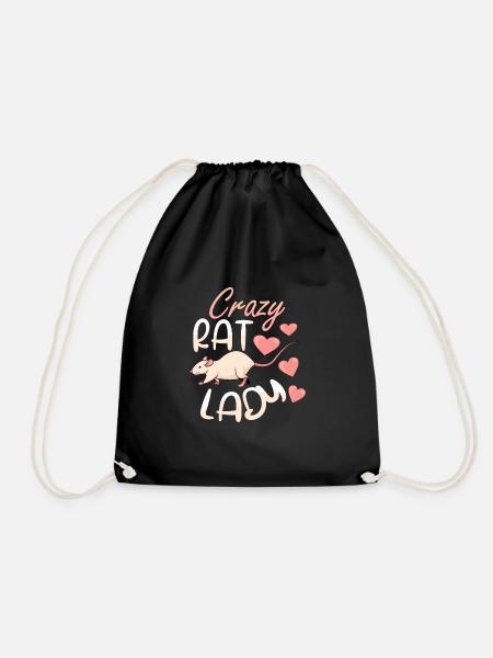 Rat Lover Rat Pet Rodent Mouse Rat Lady gift idea - Turnbeutel - Schwarz