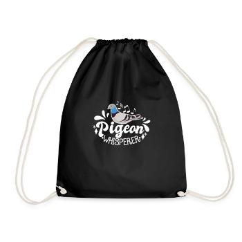 Pigeon Pigeon Racing Pigeon Racer Pigeon Keeper - Drawstring Bag - black - Front