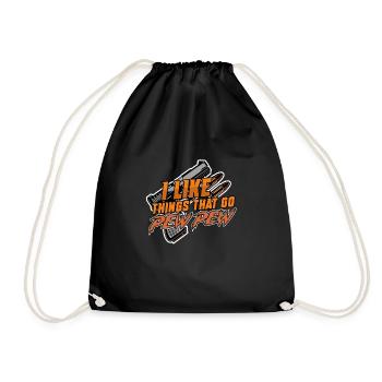 Gun Rights Gun Lover 2nd Amendment Gun Owner Gift - Drawstring Bag - black - Front