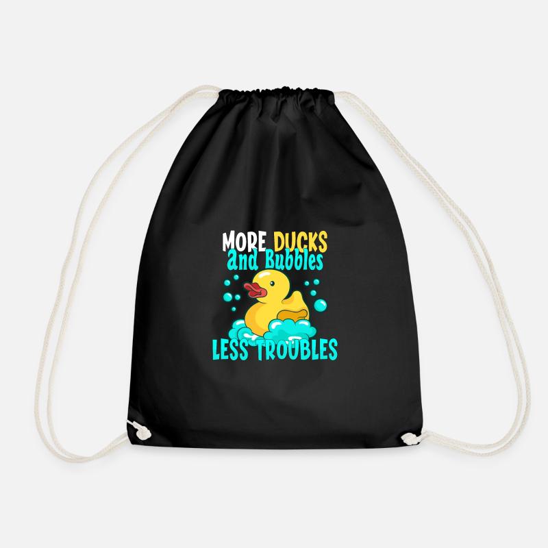 Rubber Duck Ducks Bubbles Duck lover Cute Duck - Turnbeutel - Schwarz