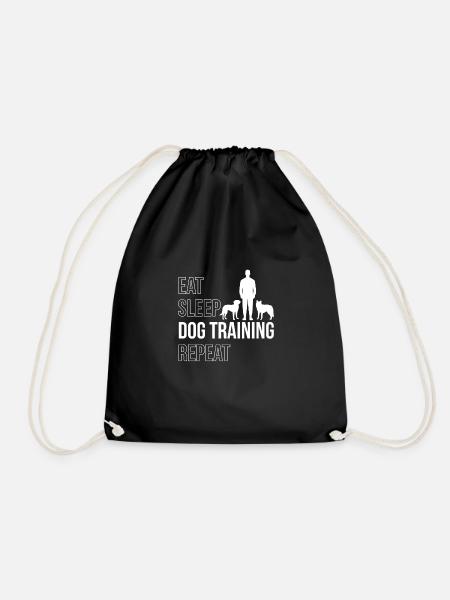 Eat Sleep Dog Training Repeat Hundetrainer - Turnbeutel - Schwarz