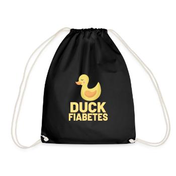 Type 1 Diabetes funny Diabetic Diabetes Gift Idea - Drawstring Bag - black - Front