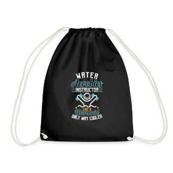 Water Aerobics Instructor Pool Workout Instructor - Drawstring Bag - black - Front