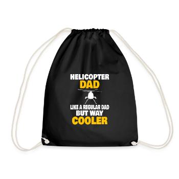 Helicopter Pilot Aviation Helicopter Dad - Turnbeutel - Schwarz - Vorne
