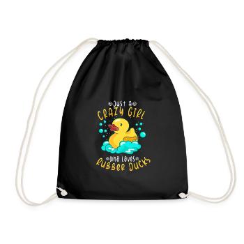 Canard en caoutchouc Canards Chasse aux oiseaux Amateur de canard Idée cadeau - Sac de sport léger - noir - Devant