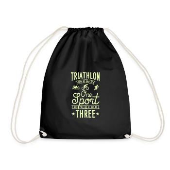 Triathlon Swim Bike Run Triathlete Sport Gift - Drawstring Bag - black - Front