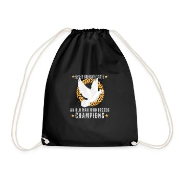 Pigeon Pigeon Racing Pigeon Racer Pigeon Keeper - Drawstring Bag - black - Front