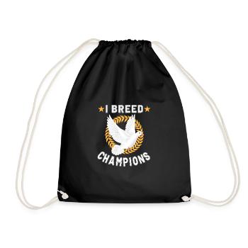 Pigeon Pigeon Racing Pigeon Racer Pigeon Keeper - Drawstring Bag - black - Front