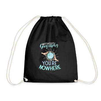 Geography Earth Science Geography Teacher - Drawstring Bag - black - Front